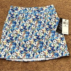 Girls RLX Golf Floral Print Pleated Performance Skort - 6x